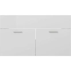 Topdeal Sink Cabinet High Gloss White 80x38.5x46 Cm Chipboard FF804662UK -Comfort Bathroom Store 61186110 5