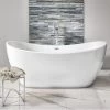 Freestanding Modern Double Ended Bath 1700mm - Rose By Voda Design -Comfort Bathroom Store 61223826 1