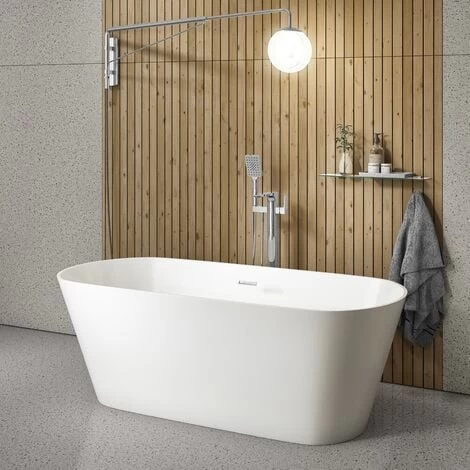Freestanding Modern Double Ended Bath 1800mm - Duke By Voda Design 3 Freestanding Modern Double Ended Bath 1800mm - Duke By Voda Design