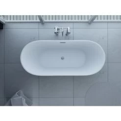 Freestanding Modern Double Ended Bath 1800mm - Duke By Voda Design 9 Freestanding Modern Double Ended Bath 1800mm - Duke By Voda Design -Comfort Bathroom Store 61227557 4