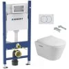 Geberit Toilet Set Duofix Frame + Lucco Avva Rimless Toilet + Softclose Seat + White Flush Plate (AvvaGeb3) -Comfort Bathroom Store 61257929 1