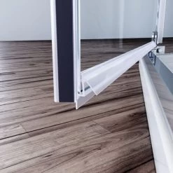 ELEGANT 900x900mm Semi-Frameless Pivot Pentagonal Shower Enclosure With Tray 8mm Tempered Glass Corner Shower Cubicle Door With Tray And Waste -Comfort Bathroom Store 61421335 4