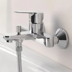 Grohe Start Edge Bathroom Bath Mixer Tap Wall Mounted Chrome Exposed 23348000