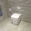 BTW Toilet Back To Wall Ceramic Pan Cloakroom Soft Close Seat Bathroom WC Modern -Comfort Bathroom Store 63680737 1