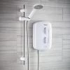 Dimplex Vital Instantaneous Push Button 9.5kW White Electric Shower -Comfort Bathroom Store 63949540 1