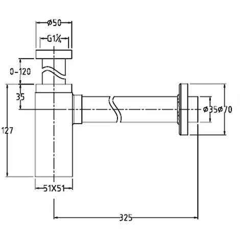 Brushed Brass Bottle Trap & Slotted Basin Sink Waste Adjustable 1 1/4 6 Brushed Brass Bottle Trap & Slotted Basin Sink Waste Adjustable 1 1/4 - Image 4