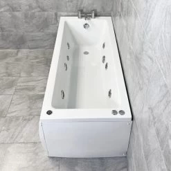 1500mm Whirlpool Acrylic Spa Bath - 6 Jet / 11 Jet / 11 Jet With Lights Options, 6 Jets -Comfort Bathroom Store 64565387 5