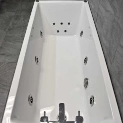 Sadie Slim Rim Square Whirlpool Spa Bath - 1500mm Or 1700mm - 6 Or 11 Jets, 1700mm-6 Jets