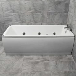 Sadie Slim Rim Square Whirlpool Spa Bath - 1500mm Or 1700mm - 6 Or 11 Jets, 1700mm-6 Jets 10 Sadie Slim Rim Square Whirlpool Spa Bath - 1500mm Or 1700mm - 6 Or 11 Jets, 1700mm-6 Jets -Comfort Bathroom Store 64565389 4