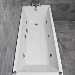 Sadie Slim Rim Square Whirlpool Spa Bath - 1500mm Or 1700mm - 6 Or 11 Jets, 1700mm-6 Jets 11 Sadie Slim Rim Square Whirlpool Spa Bath - 1500mm Or 1700mm - 6 Or 11 Jets, 1700mm-6 Jets -Comfort Bathroom Store 64565389 5