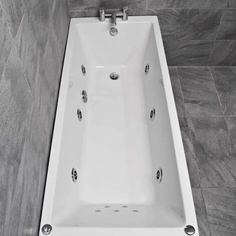Sadie Slim Rim Square Whirlpool Spa Bath - 1500mm Or 1700mm - 6 Or 11 Jets, 1700mm-6 Jets 7 Sadie Slim Rim Square Whirlpool Spa Bath - 1500mm Or 1700mm - 6 Or 11 Jets, 1700mm-6 Jets - Image 5