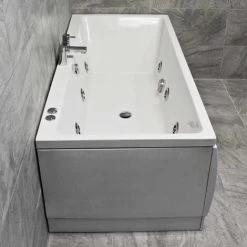 Suzie Slim 1700mm X 750mm Square Centre Tap Hole Whirlpool Spa Bath - 6/11 Jets, 6 Jets 9 Suzie Slim 1700mm X 750mm Square Centre Tap Hole Whirlpool Spa Bath - 6/11 Jets, 6 Jets -Comfort Bathroom Store 64565411 3