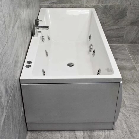 Suzie Slim 1700mm X 750mm Square Centre Tap Hole Whirlpool Spa Bath - 6/11 Jets, 6 Jets 5 Suzie Slim 1700mm X 750mm Square Centre Tap Hole Whirlpool Spa Bath - 6/11 Jets, 6 Jets - Image 3