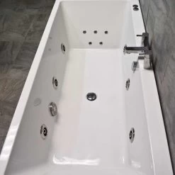 Suzie Slim 1700mm X 750mm Square Centre Tap Hole Whirlpool Spa Bath - 6/11 Jets, 6 Jets 10 Suzie Slim 1700mm X 750mm Square Centre Tap Hole Whirlpool Spa Bath - 6/11 Jets, 6 Jets -Comfort Bathroom Store 64565411 4