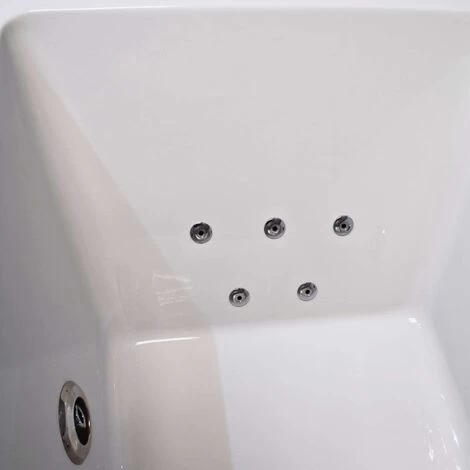 Suzie Slim 1700mm X 750mm Square Centre Tap Hole Whirlpool Spa Bath - 6/11 Jets, 6 Jets 7 Suzie Slim 1700mm X 750mm Square Centre Tap Hole Whirlpool Spa Bath - 6/11 Jets, 6 Jets - Image 5