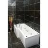 L Shaped Spa Bath And Screen With Whirlpool - Left Hand Option, 6 Jets -Comfort Bathroom Store 64565484 1
