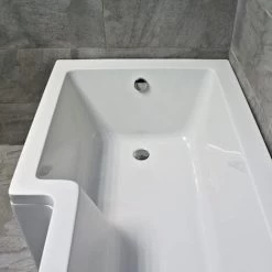 L Shaped Square Shower Bath With Screen And Panel - Left Hand Option, Without End Panel -Comfort Bathroom Store 64565533 2