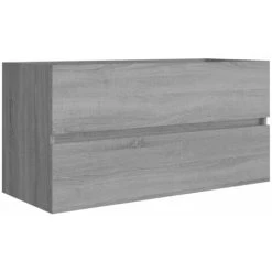 Sink Cabinet Grey Sonoma 90x38.5x45 Cm Engineered Wood VidaXL