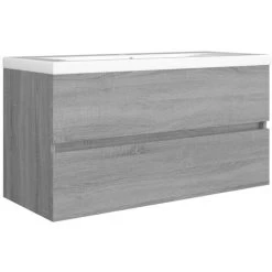 Sink Cabinet Grey Sonoma 90x38.5x45 Cm Engineered Wood VidaXL -Comfort Bathroom Store 64884322 5
