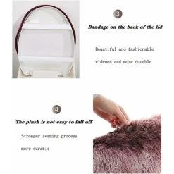 Thicken Bathroom Rugs Sets 3 Piece, Bath Rug + Contour Mat + Toilet Seat Cover, Non-Slip Bathroom Rugs With PVC Point Rubber Backing, Super Long Soft Microfiber Water Absorbent Red -Comfort Bathroom Store 65380856 5