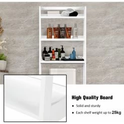 Over-The-Toilet Storage Cabinet 3-Tier Washing Machine Rack Display Organizer -Comfort Bathroom Store 65444676 3