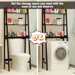 Over-The-Toilet Storage Cabinet 3-Tier Washing Machine Rack Display Organizer -Comfort Bathroom Store 65444677 4