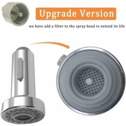Multi Function Pull-Out Kitchen Tap Spray Head Replacement Shower Head For Kitchen Bathroom Mixer Tap , Universal G 1/2-inch -Comfort Bathroom Store 65637975 2