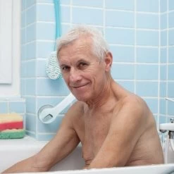 Relaxdays Suction Grab Handle, Shower & Bath, Max. Load 70 Kg, For The Elderly, Disability Aid, 30x10x8.5cm, White/Grey -Comfort Bathroom Store 65640335 3