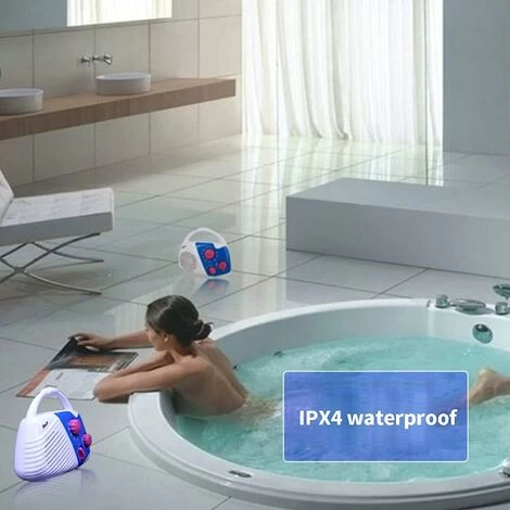 Waterproof Shower Radio Splashproof Mini AM FM Radio With Built-in Speaker And Adjustable Volume Hanging Water Resistant Shower Radio For Bathroom Outdoor 6 Waterproof Shower Radio Splashproof Mini AM FM Radio With Built-in Speaker And Adjustable Volume Hanging Water Resistant Shower Radio For Bathroom Outdoor - Image 4