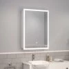 Livingandhome Rectangular Wall Mount Mirror Cabinet With LED Light -Comfort Bathroom Store 65750173 1