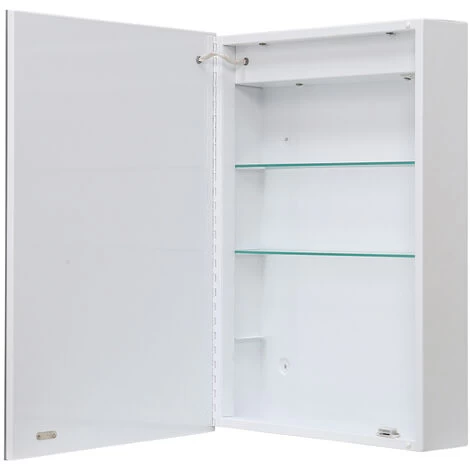 Livingandhome Rectangular Wall Mount Mirror Cabinet With LED Light 6 Livingandhome Rectangular Wall Mount Mirror Cabinet With LED Light - Image 4