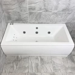Kai 1700 X 800mm Whirlpool Acrylic Spa Bath - 6 Jet / 11 Jet With Light Option, 6 Jets-Standard Bath