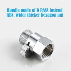 1/2 Brass Shut-Off Valve For Shower Head, Outside Shut-Off Valve, Brass Shut-Off Valve, Angle Valve, Chrome Shut-Off For Shower Head -Comfort Bathroom Store 66434800 3