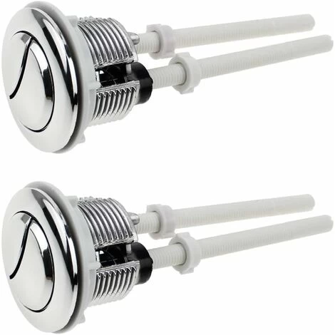 2 Pieces Toilet Push Buttons Dual Flush Knob 38mm Standard Chrome Silver Plated WC Cistern Knobs 3 2 Pieces Toilet Push Buttons Dual Flush Knob 38mm Standard Chrome Silver Plated WC Cistern Knobs