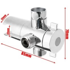ABS 3 Way Shower Head Diverter Valve, Shower Head Mounting Bracket, Spray Arm Mounting Valve -Comfort Bathroom Store 66565202 3
