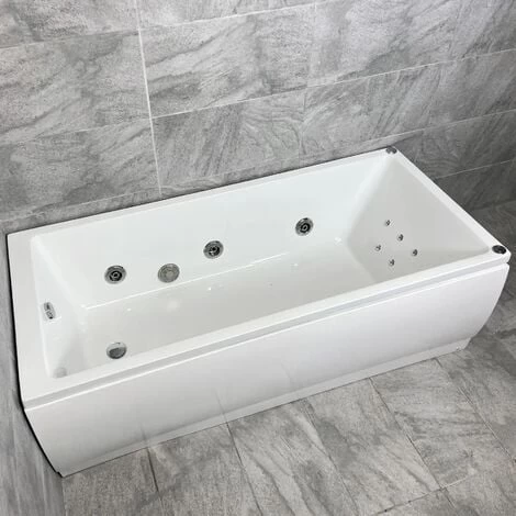 Sloane 1700 X 750mm Whirlpool Acrylic White Spa Bath - 6 Jet Or 11 Jet, 6 Jets-Standard Bath 4 Sloane 1700 X 750mm Whirlpool Acrylic White Spa Bath - 6 Jet Or 11 Jet, 6 Jets-Standard Bath - Image 2