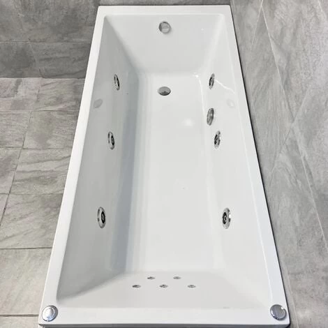 Sloane 1700 X 750mm Whirlpool Acrylic White Spa Bath - 6 Jet Or 11 Jet, 6 Jets-Standard Bath 5 Sloane 1700 X 750mm Whirlpool Acrylic White Spa Bath - 6 Jet Or 11 Jet, 6 Jets-Standard Bath - Image 3