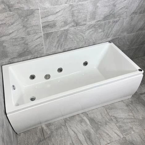 Sloane 1700 X 750mm Whirlpool Acrylic White Spa Bath - 6 Jet Or 11 Jet, 6 Jets-Standard Bath 6 Sloane 1700 X 750mm Whirlpool Acrylic White Spa Bath - 6 Jet Or 11 Jet, 6 Jets-Standard Bath - Image 4