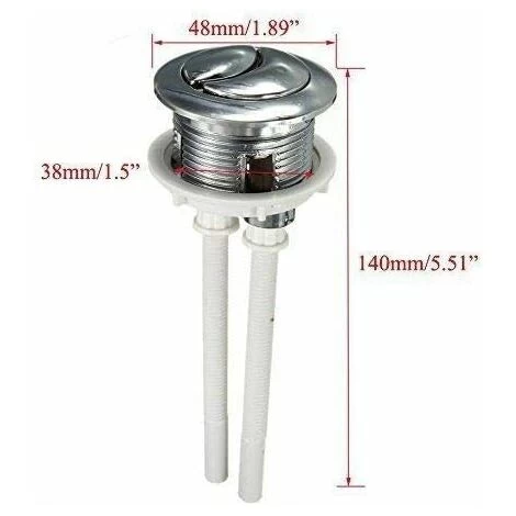 38 Mm Double Push Button For WC Flush Chrome High Pressure Pumping Toilet Accessories Closes Tool Par 7 38 Mm Double Push Button For WC Flush Chrome High Pressure Pumping Toilet Accessories Closes Tool Par - Image 5