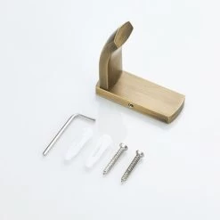 Towel Hook Home Bath Robe Hooks Brass Bathroom Coat Hooks Wall Mounted Multi-Purpose Hook, Brushed Bronze -Comfort Bathroom Store 67182424 5