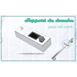 Sliding Shower Head Holder For Rail-18 X 30mm-Rectangular, Square Replaceable Handheld Shower Holder, ABS Chrome Shower Head Holder For Bathroom -Comfort Bathroom Store 67369768 4