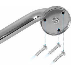 Shower Grab Bar 30 Cm (x2 Units), Safety Shower Handle, Handicapped WC Grab Bar, Toilet Grab Bar, Shower And WC Grab Bar -Comfort Bathroom Store 67584556 4