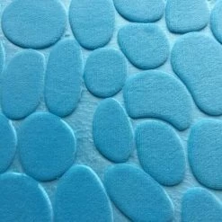 Bath Mat And Toilet Contour Set 3 Set Non-Slip Bathroom Toilet Cover (Blue) -Comfort Bathroom Store 67695756 4