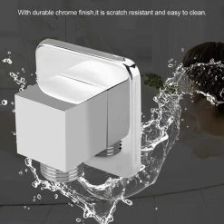 Wall Supply Elbow, Square Shower Outlet Elbow Wall Supply Elbow Hand Shower Outlet Shower Hose Connector For Hand Shower, 1/2 9 Wall Supply Elbow, Square Shower Outlet Elbow Wall Supply Elbow Hand Shower Outlet Shower Hose Connector For Hand Shower, 1/2 -Comfort Bathroom Store 67863508 3