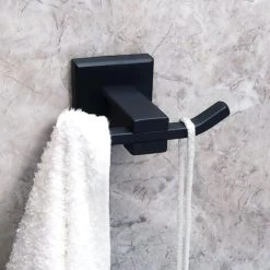 Bathroom Robe Hook Double Wall Mounted Towel/Coat Hook, SUS304 Stainless Steel Matte Black, EG3907F-B 10 Bathroom Robe Hook Double Wall Mounted Towel/Coat Hook, SUS304 Stainless Steel Matte Black, EG3907F-B -Comfort Bathroom Store 67925084 4