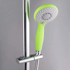 Chrome ABS Shower Head Holder Shower Holder Clip On Shower Bar Handheld Shower Holder 360° Rotation For Oval Bathroom,S -Comfort Bathroom Store 67925513 3