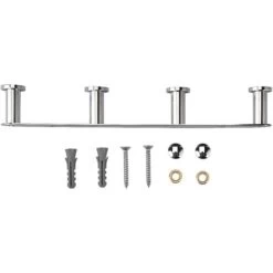 Wall Mounted Towel Hook With Hooks 304 Stainless Steel Wall Mounted Towel Hooks For Bathroom And Kitchen Doors (4 Hooks, Chrome) -Comfort Bathroom Store 67925799 3