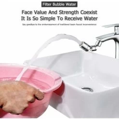 1080° Swivel Faucet Aerator, Universal Splash Filter Faucet Sink Attachment, Adjustable Dual Function Water Flow, Anti-Splash Bubbler Tap Sprayer With Male Thread Adapter, For Kitchen Bathroom 9 1080° Swivel Faucet Aerator, Universal Splash Filter Faucet Sink Attachment, Adjustable Dual Function Water Flow, Anti-Splash Bubbler Tap Sprayer With Male Thread Adapter, For Kitchen Bathroom -Comfort Bathroom Store 68106683 3