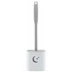 Silicone Toilet Brush With Holder, Deep Cleaning Bowl For Bathroom