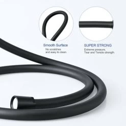 Meykoers Matte Black Shower Hose 1.5m PVC Universal Shower Flex Hoses -Comfort Bathroom Store 68201186 3